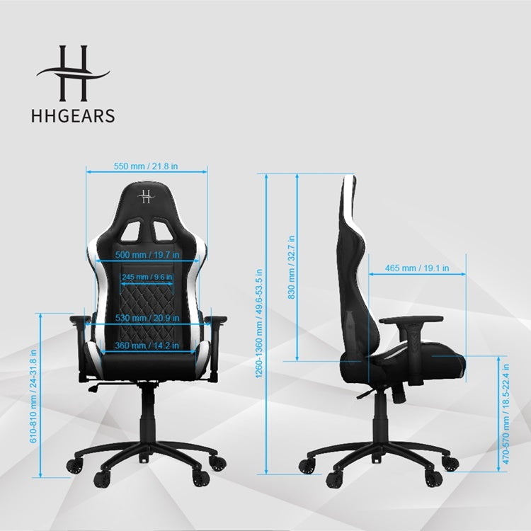 【HHGears】XL500 電競椅黑白