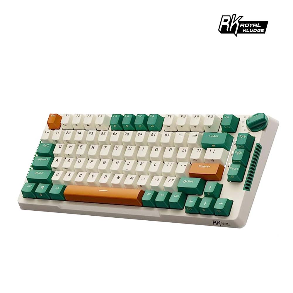 【RK】H81 75% 藍牙三模無線機械鍵盤 K黃軸 RGB 時光機|中文