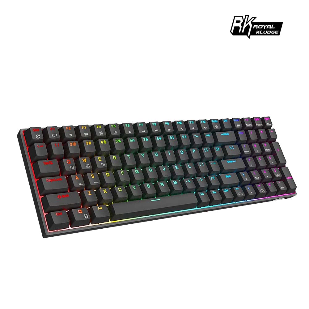 【RK】RK100 96% 藍牙三模無線機械鍵盤 茶軸 RGB 黑色 / 白色