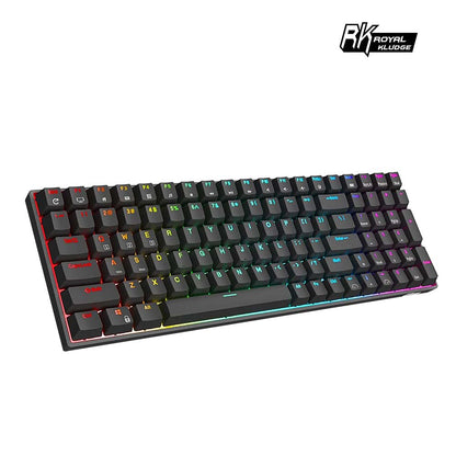 【RK】RK100 96% 藍牙三模無線機械鍵盤 茶軸 RGB 黑色 / 白色