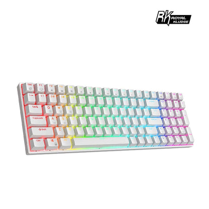 【RK】RK100 96% 藍牙三模無線機械鍵盤 茶軸 RGB 黑色 / 白色