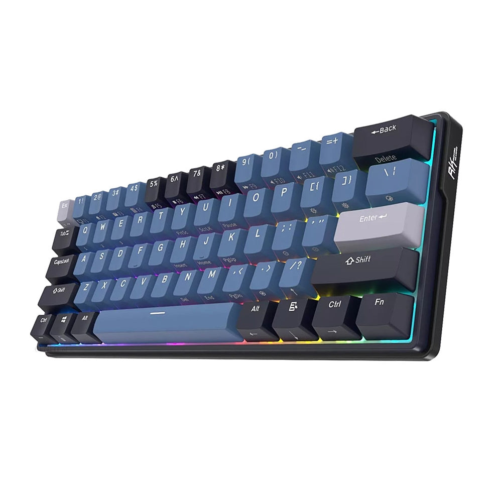 【RK】61 PLUS 60% 藍牙三模無線機械鍵盤 K黃軸 RGB 靛藍｜中文