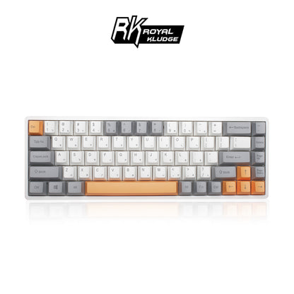 【RK】RK68 PRO 65% 藍牙三模無線機械鍵盤 紅軸 冰藍光 灰橙