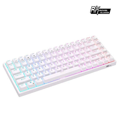【RK】RK84 75% 藍牙三模無線機械鍵盤 紅軸 RGB 白色