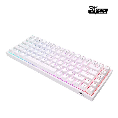 【RK】RK84 75% 藍牙三模無線機械鍵盤 紅軸 RGB 白色