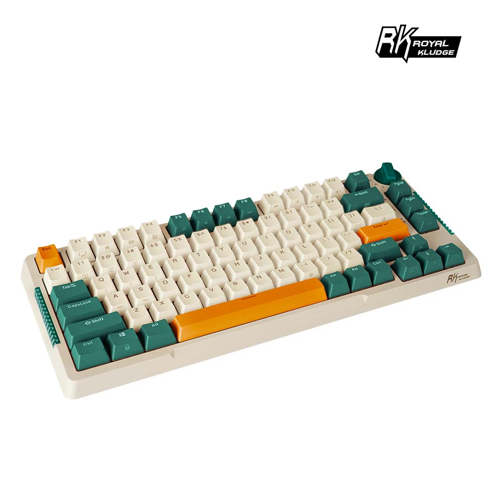 【RK】H81 75% 藍牙三模無線機械鍵盤 K黃軸 RGB 時光機｜中文