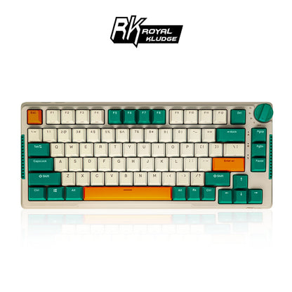 【RK】H81 75% 藍牙三模無線機械鍵盤 K黃軸 RGB 時光機｜中文